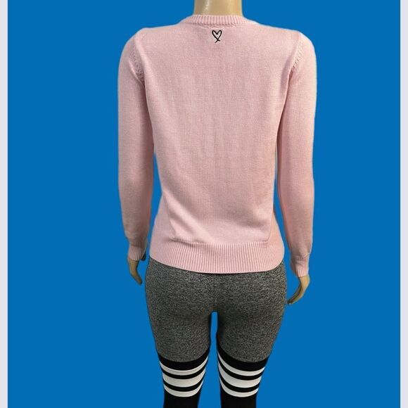 Victoria’s Secret Crewneck Love print Gorgeous long sleeve Sweater Pink XSmall - Picture 4 of 6